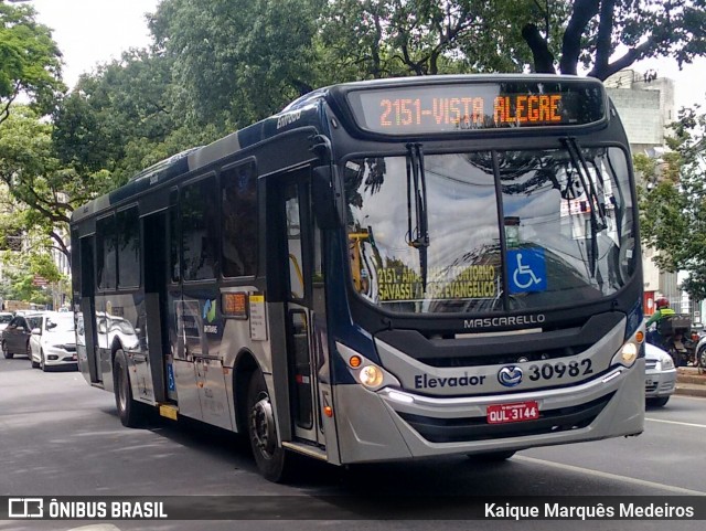 Viação Zurick 30982 na cidade de Belo Horizonte, Minas Gerais, Brasil, por Kaique Marquês Medeiros . ID da foto: 7279912.