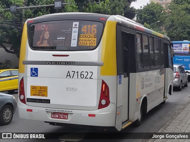 Viação Nossa Senhora das Graças A71622 na cidade de Rio de Janeiro, Rio de Janeiro, Brasil, por Jorge Gonçalves. ID da foto: 7200649.