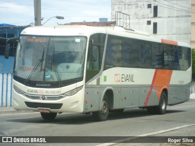 Evanil Transportes e Turismo RJ 132.051 na cidade de Nova Iguaçu, Rio de Janeiro, Brasil, por Roger Silva. ID da foto: 7201826.