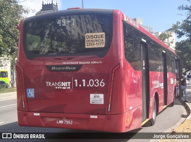 Auto Lotação Ingá 1.1.036 na cidade de Niterói, Rio de Janeiro, Brasil, por Jorge Gonçalves. Número da foto: #7201304.