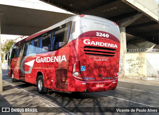 Expresso Gardenia 3240 na cidade de Belo Horizonte, Minas Gerais, Brasil, por Vicente de Paulo Alves. ID da foto: 7203550.