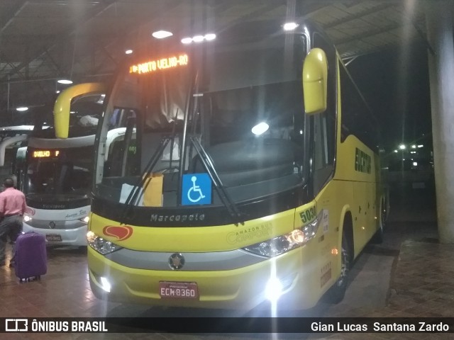 Eucatur - Empresa União Cascavel de Transportes e Turismo 5030 na cidade de Porto Velho, Rondônia, Brasil, por Gian Lucas  Santana Zardo. Número da foto: #7200551.