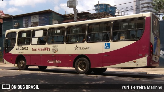 Transurb AE-32012 na cidade de Belém, Pará, Brasil, por Yuri Ferreira Marinho. Número da foto: #7204093.