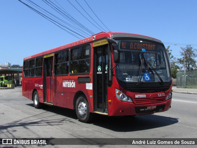 Auto Ônibus Brasília 1.3.113 na cidade de Niterói, Rio de Janeiro, Brasil, por André Luiz Gomes de Souza. ID da foto: 7206134.