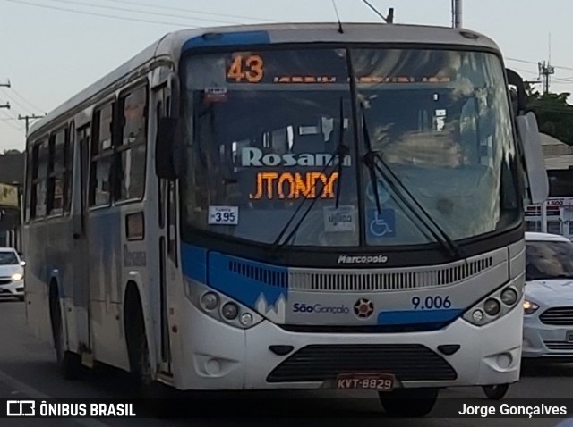 Rosana Transporte e Turismo 9.006 na cidade de São Gonçalo, Rio de Janeiro, Brasil, por Jorge Gonçalves. ID da foto: 7205614.