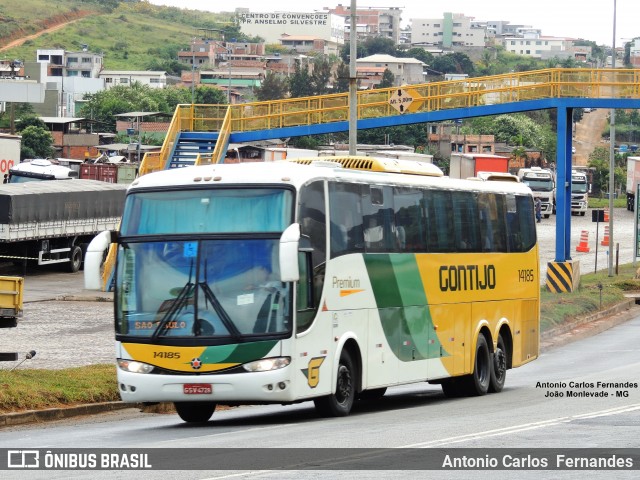 Empresa Gontijo de Transportes 14185 na cidade de João Monlevade, Minas Gerais, Brasil, por Antonio Carlos Fernandes. ID da foto: 7204516.