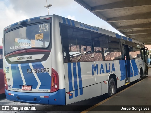 Viação Mauá RJ 185.085 na cidade de Niterói, Rio de Janeiro, Brasil, por Jorge Gonçalves. ID da foto: 7204216.