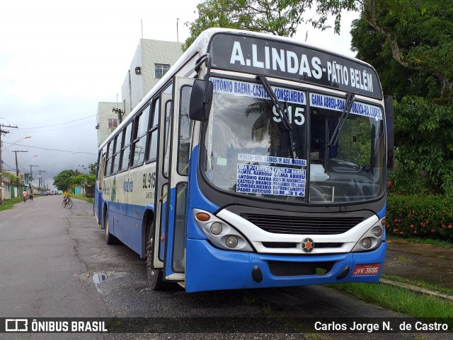 Transportes Águas Lindas BL-91512 na cidade de Belém, Pará, Brasil, por Carlos Jorge N.  de Castro. Número da foto: #7205378.