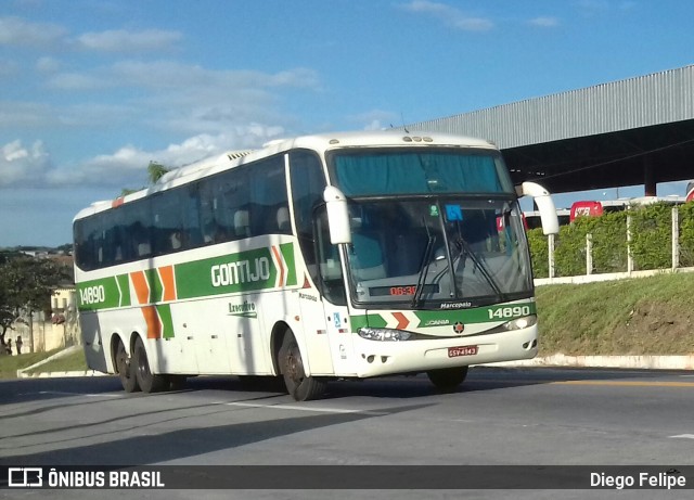 Empresa Gontijo de Transportes 14890 na cidade de Formiga, Minas Gerais, Brasil, por Diego Felipe. ID da foto: 7204209.