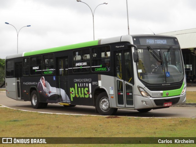 Viação Garcia 8993 na cidade de Maringá, Paraná, Brasil, por Carlos Kircheim. Número da foto: #7205046.