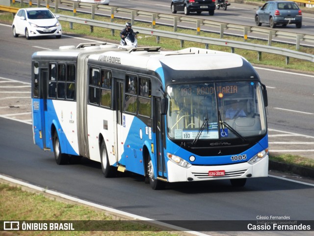 VB Transportes e Turismo 1005 na cidade de Campinas, São Paulo, Brasil, por Cassio Fernandes. ID da foto: 7206402.