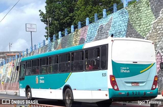 Transportes Urbanos São Miguel de Ilhéus 920 na cidade de Ilhéus, Bahia, Brasil, por Igor Teixeira. Número da foto: #7206549.