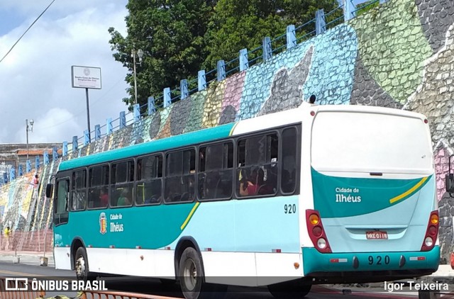 Transportes Urbanos São Miguel de Ilhéus 920 na cidade de Ilhéus, Bahia, Brasil, por Igor Teixeira. ID da foto: 7206549.