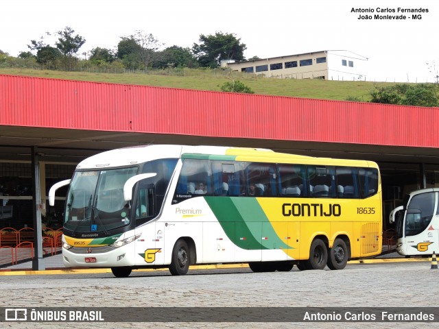 Empresa Gontijo de Transportes 18635 na cidade de João Monlevade, Minas Gerais, Brasil, por Antonio Carlos Fernandes. Número da foto: #7204566.
