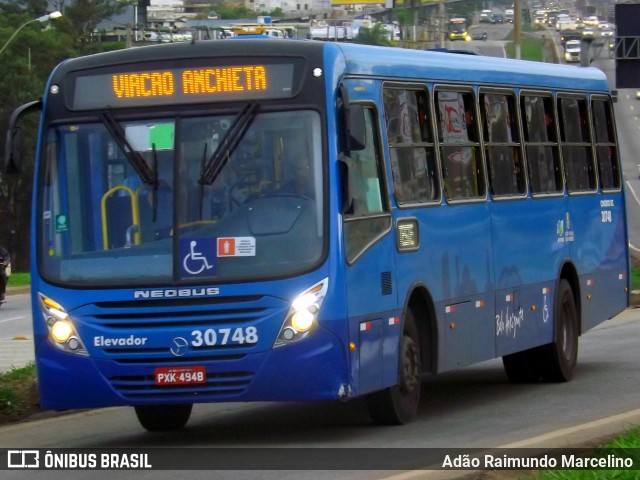 Via BH Coletivos 30748 na cidade de Belo Horizonte, Minas Gerais, Brasil, por Adão Raimundo Marcelino. ID da foto: 7206679.