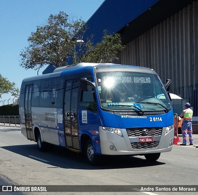 Transcooper > Norte Buss 2 6114 na cidade de São Paulo, São Paulo, Brasil, por Andre Santos de Moraes. ID da foto: 7207008.