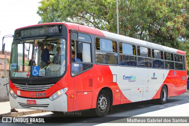 Expresso CampiBus 2263 na cidade de Campinas, São Paulo, Brasil, por Matheus Gabriel dos Santos. ID da foto: 7206559.