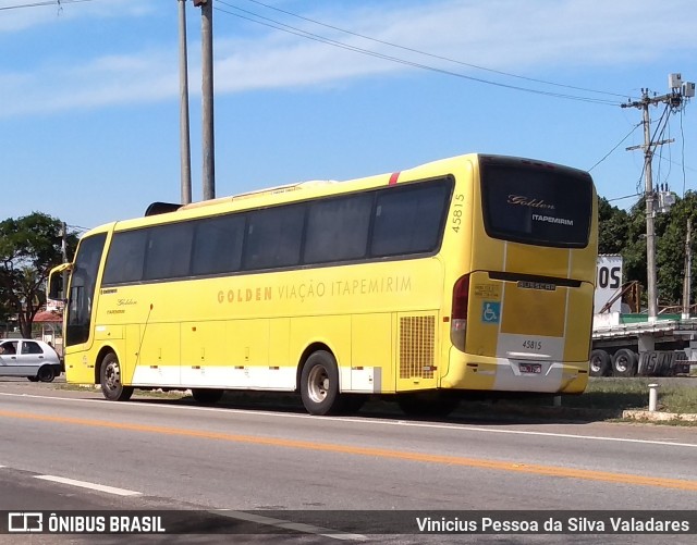 Viação Itapemirim 45815 na cidade de Campos dos Goytacazes, Rio de Janeiro, Brasil, por Vinicius Pessoa da Silva Valadares. ID da foto: 7203970.