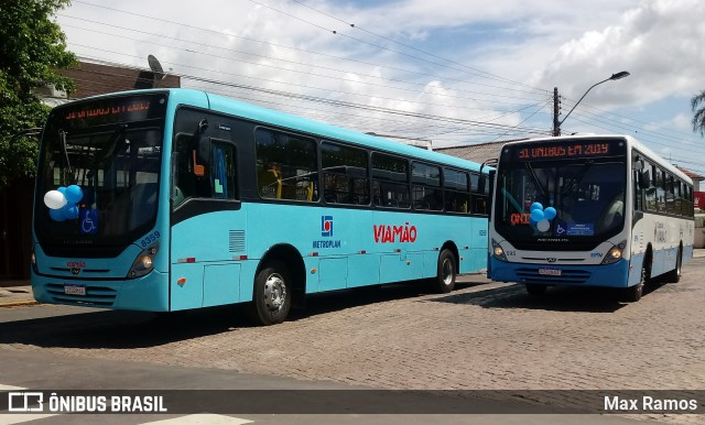 Empresa de Transporte Coletivo Viamão 595 na cidade de Viamão, Rio Grande do Sul, Brasil, por Max Ramos. ID da foto: 7203837.