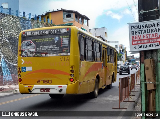 Via Metro Transportes Urbanos 2760 na cidade de Ilhéus, Bahia, Brasil, por Igor Teixeira. ID da foto: 7207783.