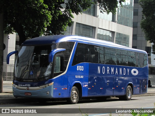 Viação Normandy do Triângulo 8103 na cidade de Rio de Janeiro, Rio de Janeiro, Brasil, por Leonardo Alecsander. ID da foto: 7207530.