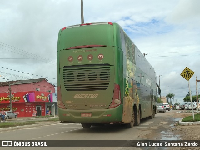 Eucatur - Empresa União Cascavel de Transportes e Turismo 5307 na cidade de Ji-Paraná, Rondônia, Brasil, por Gian Lucas  Santana Zardo. Número da foto: #7207597.