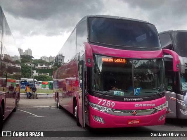 Viação Garcia 7289 na cidade de São Paulo, São Paulo, Brasil, por Gustavo Oliveira. ID da foto: 7210849.