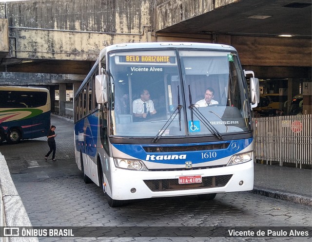 Viação Itaúna 1610 na cidade de Belo Horizonte, Minas Gerais, Brasil, por Vicente de Paulo Alves. ID da foto: 7207958.