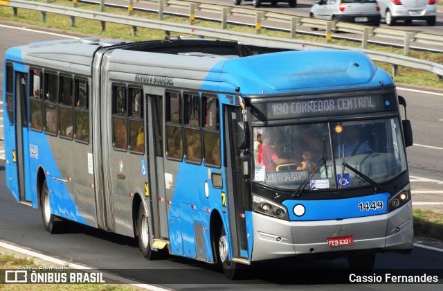 VB Transportes e Turismo 1449 na cidade de Campinas, São Paulo, Brasil, por Cassio Fernandes. ID da foto: 7208203.