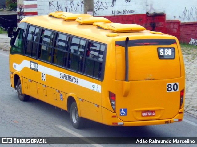 Transporte Suplementar de Belo Horizonte 981 na cidade de Belo Horizonte, Minas Gerais, Brasil, por Adão Raimundo Marcelino. ID da foto: 7210357.