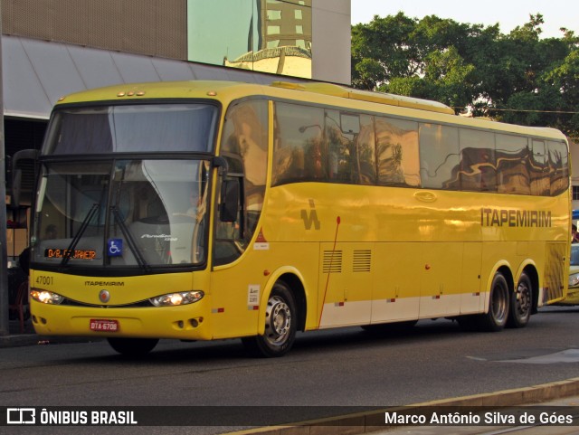 Viação Itapemirim 47001 na cidade de Rio de Janeiro, Rio de Janeiro, Brasil, por Marco Antônio Silva de Góes. ID da foto: 7208285.