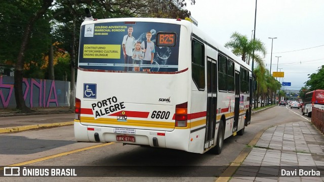 SOPAL - Sociedade de Ônibus Porto-Alegrense Ltda. 6600 na cidade de Porto Alegre, Rio Grande do Sul, Brasil, por Davi Borba. Número da foto: #7210759.