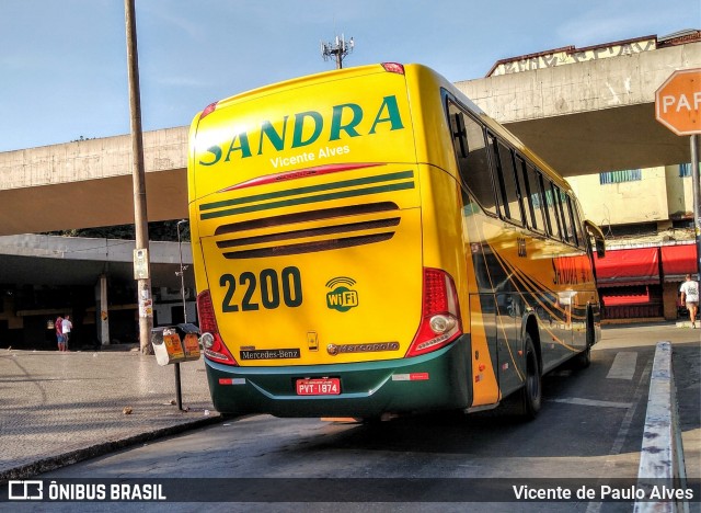 Viação Sandra 2200 na cidade de Belo Horizonte, Minas Gerais, Brasil, por Vicente de Paulo Alves. ID da foto: 7209407.