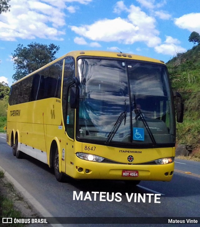 Viação Itapemirim 8647 na cidade de Santos Dumont, Minas Gerais, Brasil, por Mateus Vinte. Número da foto: #7208274.