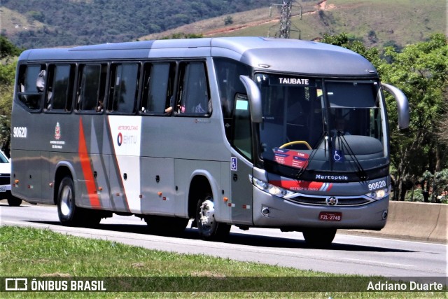 Empresa de Ônibus Pássaro Marron 90620 na cidade de Roseira, São Paulo, Brasil, por Adriano Duarte. ID da foto: 7212280.