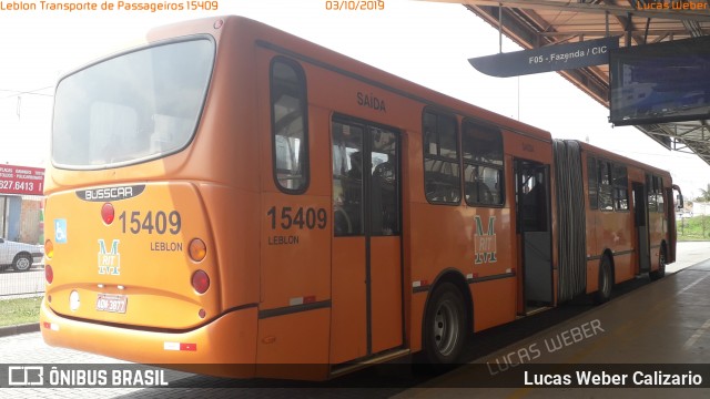 Leblon Transporte de Passageiros 15409 na cidade de Curitiba, Paraná, Brasil, por Lucas Weber Calizario. ID da foto: 7211213.