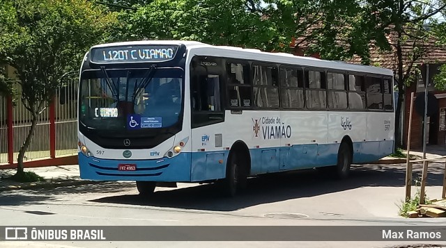 Empresa de Transporte Coletivo Viamão 597 na cidade de Viamão, Rio Grande do Sul, Brasil, por Max Ramos. ID da foto: 7211853.