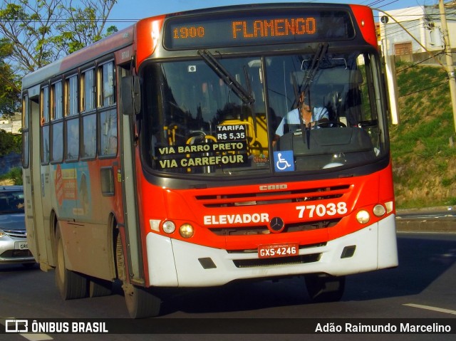 Eldorado Transportes 77038 na cidade de Belo Horizonte, Minas Gerais, Brasil, por Adão Raimundo Marcelino. Número da foto: #7216431.