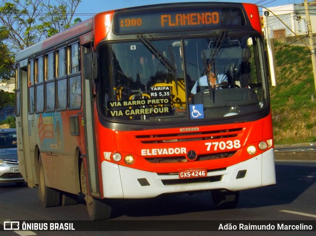 Eldorado Transportes 77038 na cidade de Belo Horizonte, Minas Gerais, Brasil, por Adão Raimundo Marcelino. ID da foto: 7216431.