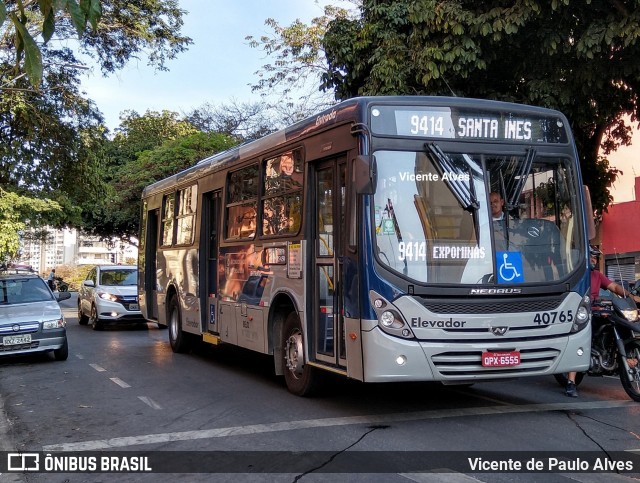 Viação Anchieta 40765 na cidade de Belo Horizonte, Minas Gerais, Brasil, por Vicente de Paulo Alves. ID da foto: 7218589.