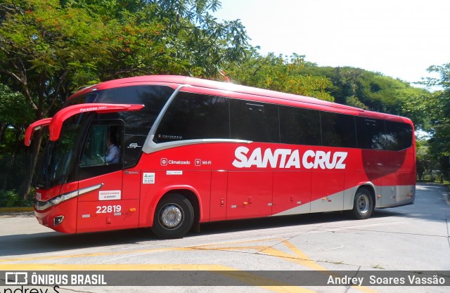 Viação Santa Cruz 22819 na cidade de São Paulo, São Paulo, Brasil, por Andrey  Soares Vassão. Número da foto: #7284392.