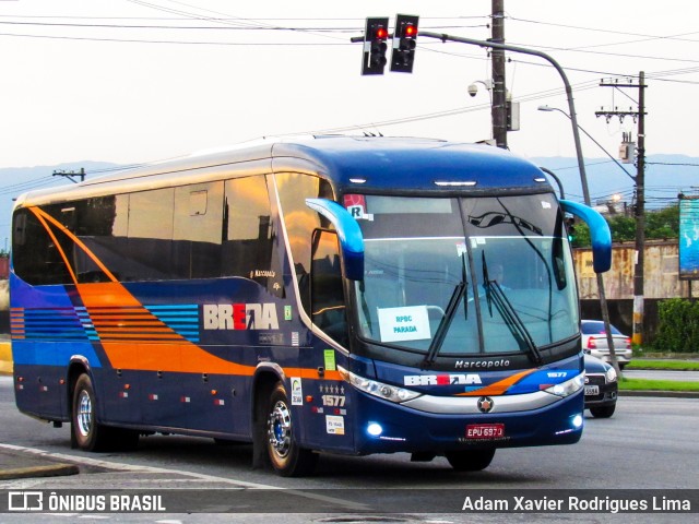 Breda Transportes e Serviços 1577 na cidade de Santos, São Paulo, Brasil, por Adam Xavier Rodrigues Lima. Número da foto: #7283413.