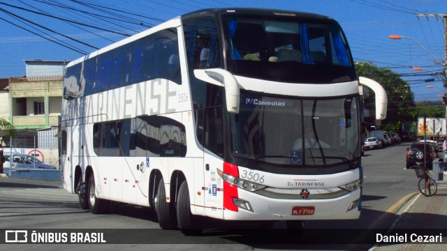 Auto Viação Catarinense 3506 na cidade de Balneário Camboriú, Santa Catarina, Brasil, por Daniel Cezari. ID da foto: 7283345.