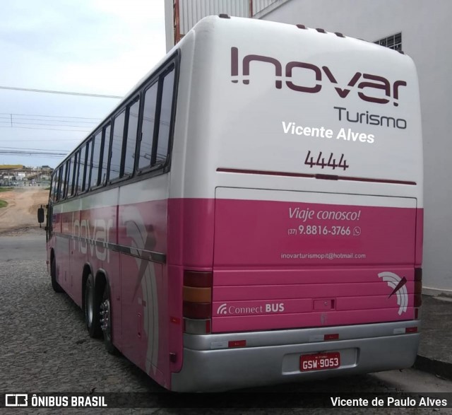 Expresso Inovar Turismo e Transportes 4444 na cidade de Divinópolis, Minas Gerais, Brasil, por Vicente de Paulo Alves. ID da foto: 7313741.