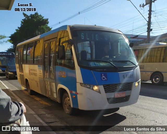 Transwolff Transportes e Turismo 6 6691 na cidade de São Paulo, São Paulo, Brasil, por Lucas Santos da Silva. Número da foto: #7311593.