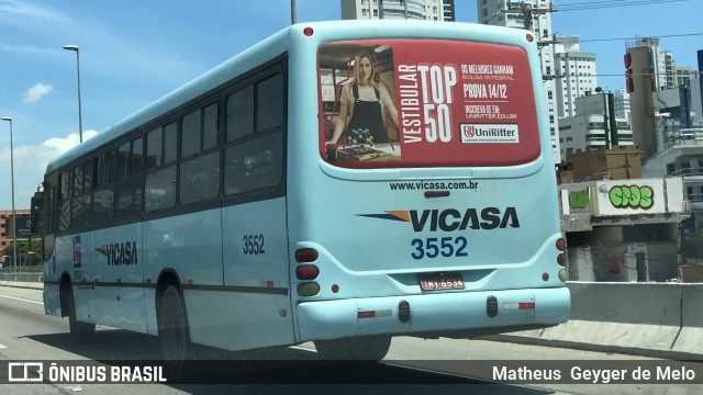 VICASA - Viação Canoense S.A. 3552 na cidade de Balneário Camboriú, Santa Catarina, Brasil, por Matheus  Geyger de Melo. Número da foto: #7314028.