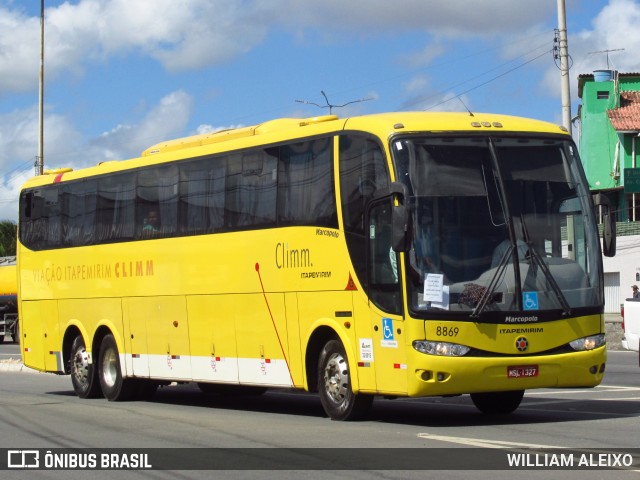 Viação Itapemirim 8869 na cidade de Recife, Pernambuco, Brasil, por WILLIAM ALEIXO. ID da foto: 7314852.