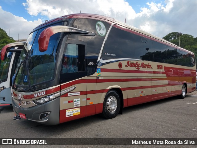 Santa Maria Fretamento e Turismo 950 na cidade de São Paulo, São Paulo, Brasil, por Matheus Mota Rosa da Silva. ID da foto: 7314353.