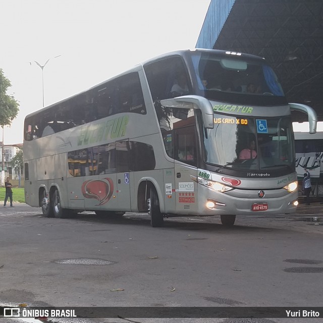 Eucatur - Empresa União Cascavel de Transportes e Turismo 4860 na cidade de Manaus, Amazonas, Brasil, por Yuri Brito. ID da foto: 7311877.