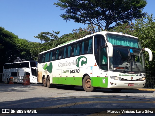 Viação Continental de Transportes 14270 na cidade de São Paulo, São Paulo, Brasil, por Marcus Vinicius Lara Silva. ID da foto: 7312787.